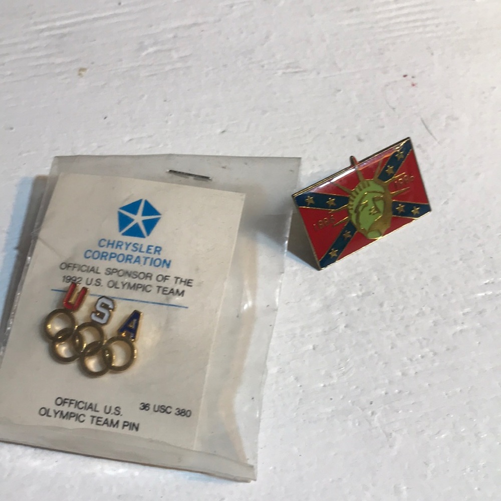 Lady liberty and olympics original  pin